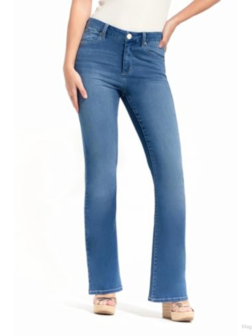 High-Rise Slim Boot Cut Jeans Ultra Stretch Sculpting Fit